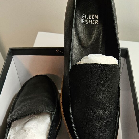 Eileen Fisher Ellis leather platform loafer - Picture 3 of 5